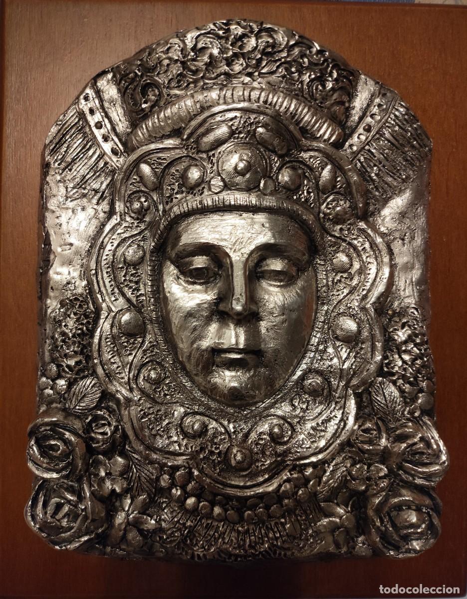 Arte: Imagen icono de plata en madera - Foto 3