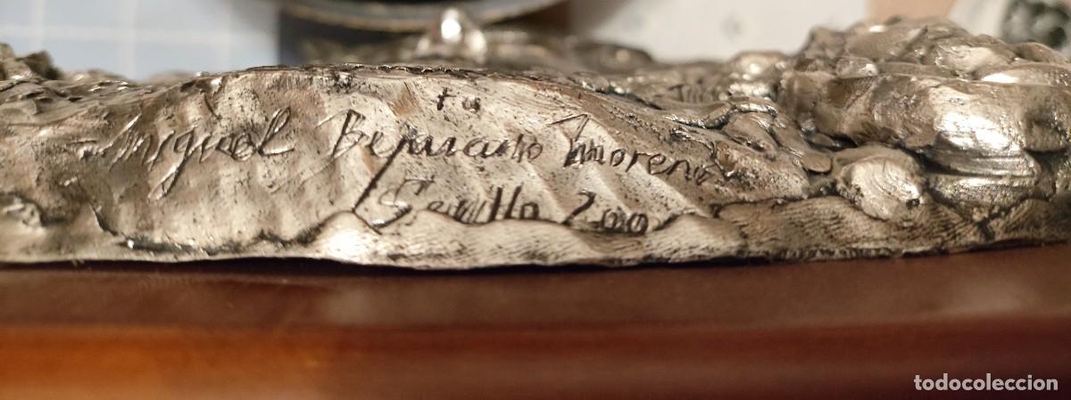 Arte: Imagen icono de plata en madera - Foto 6