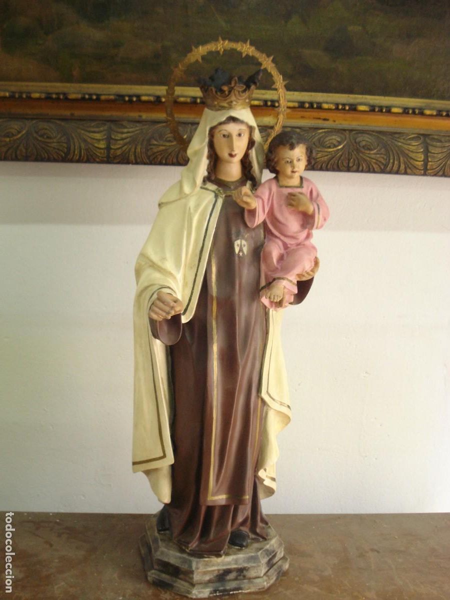 Arte: Virgen del Carmen sellada de Olot - Foto 1