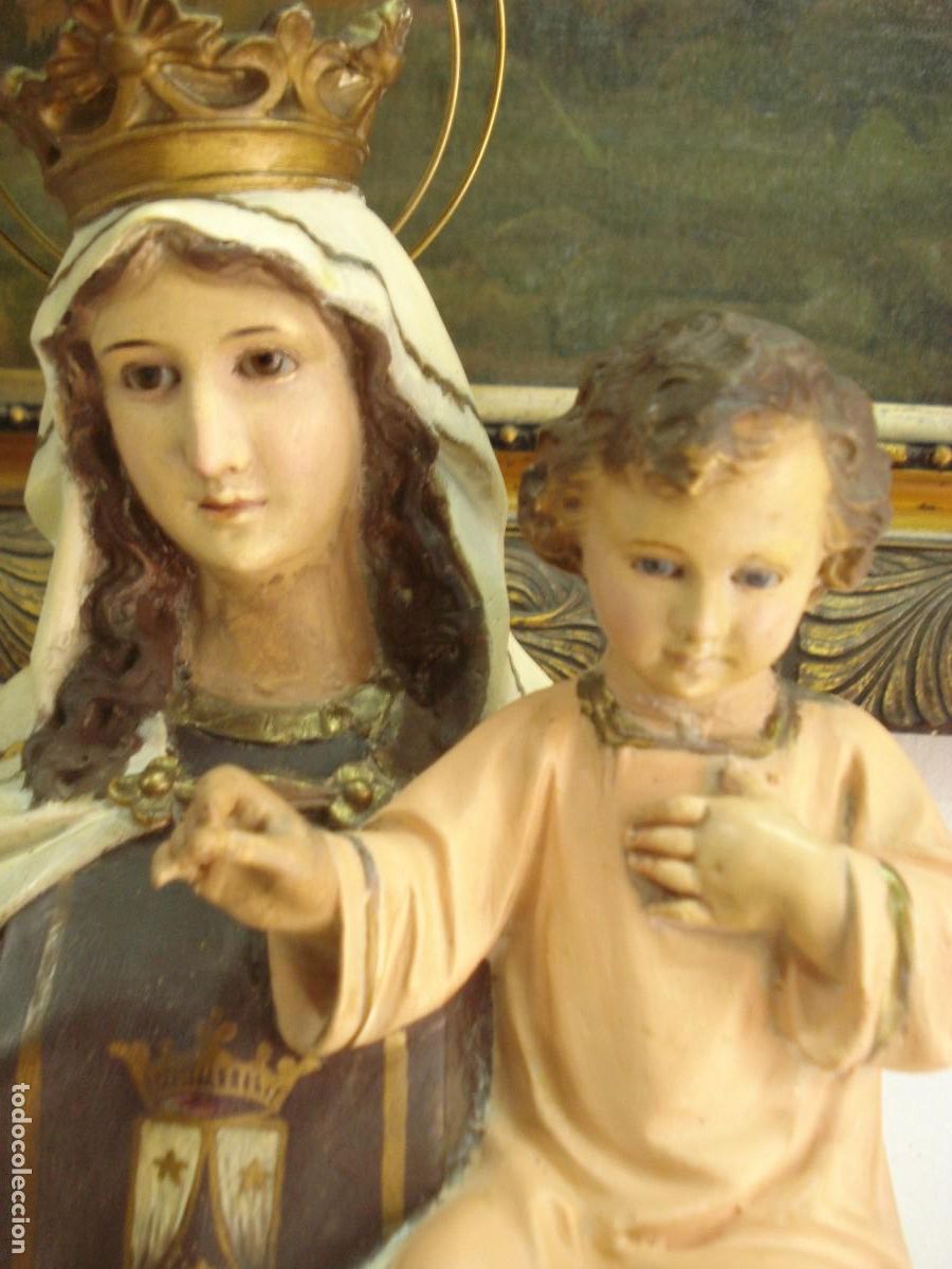 Arte: Virgen del Carmen sellada de Olot - Foto 3