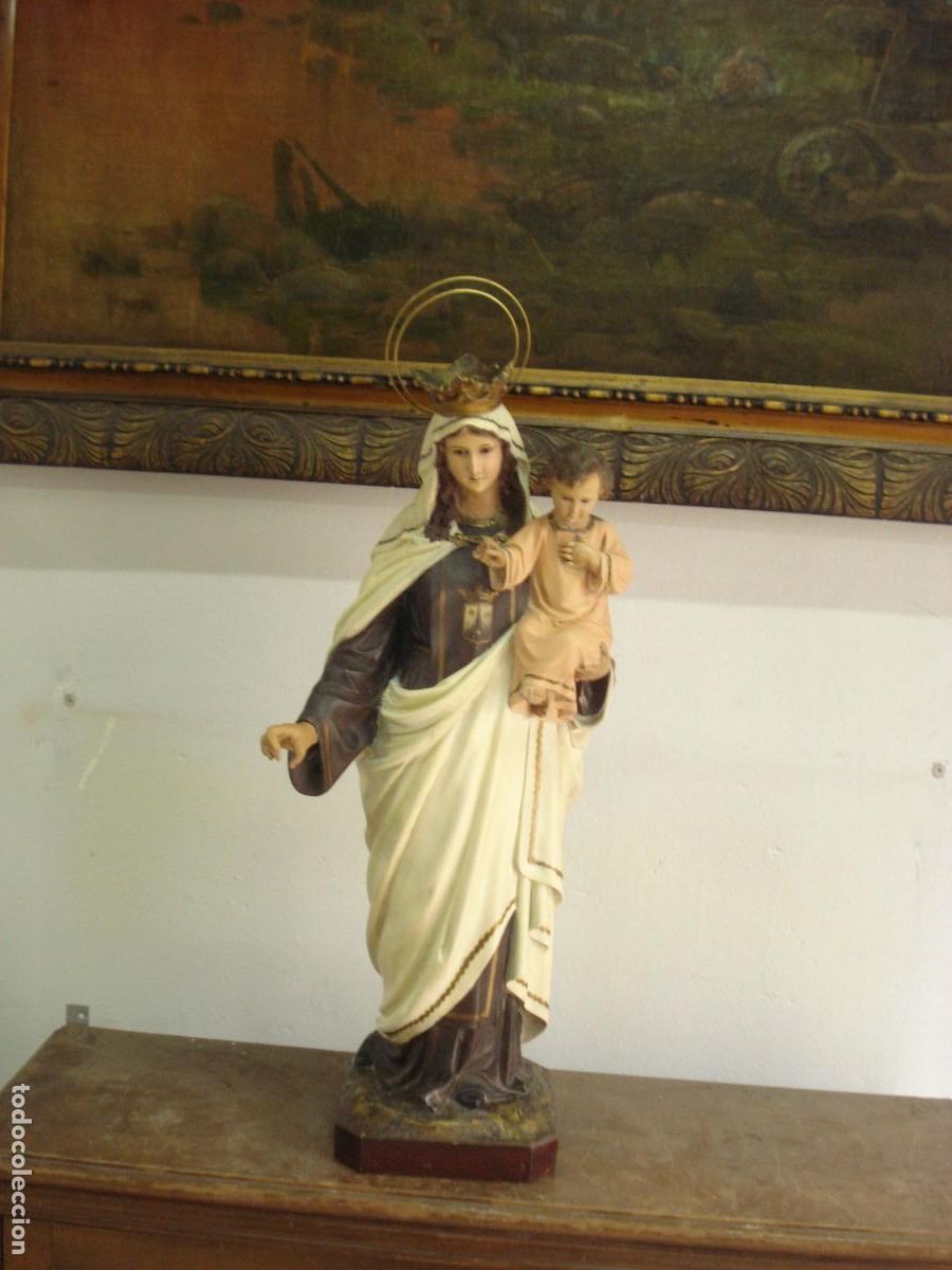 Arte: Virgen del Carmen sellada de Olot - Foto 6
