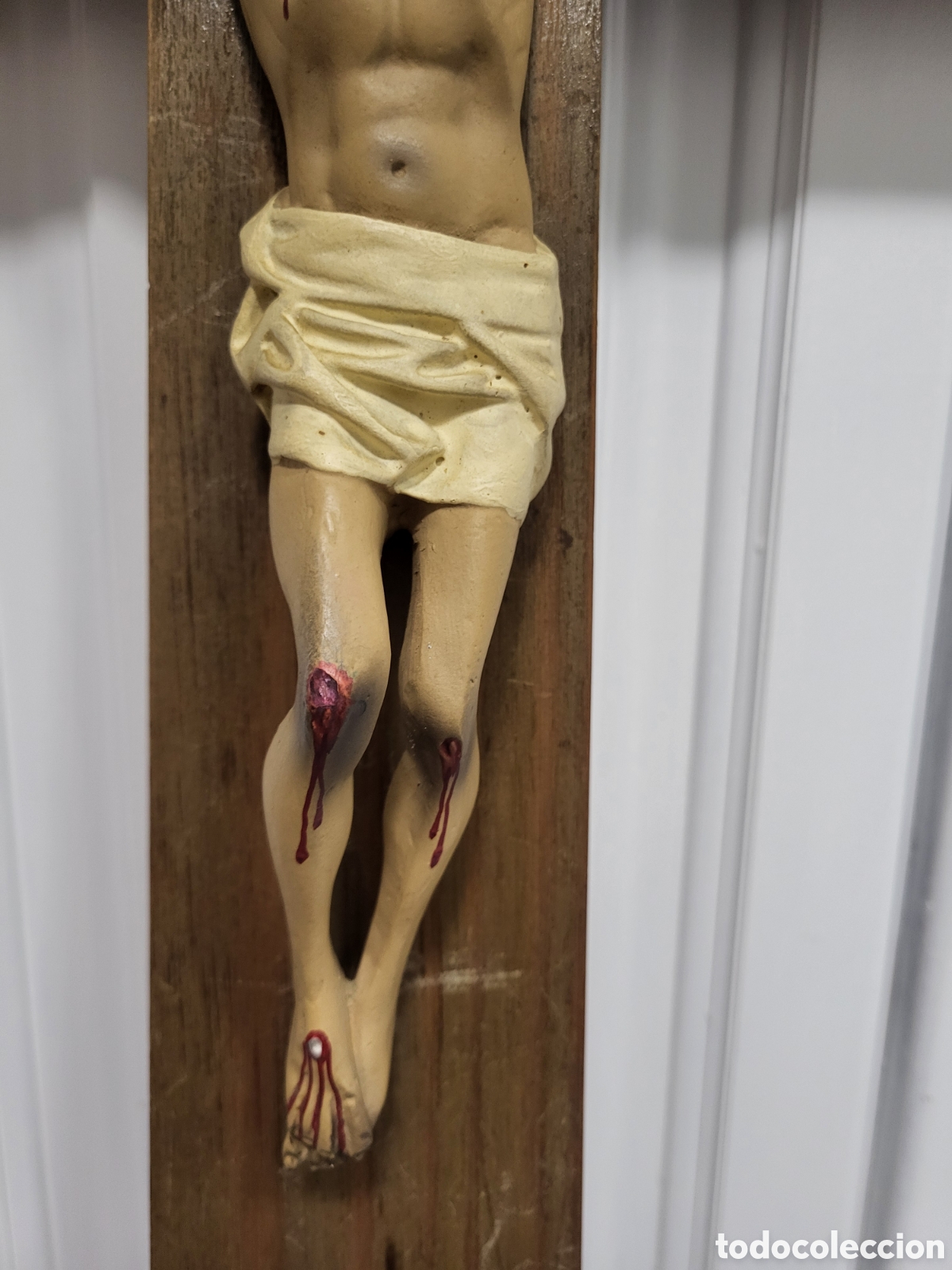 Arte: Cristo Crucificado en cruz de madera - Foto 9