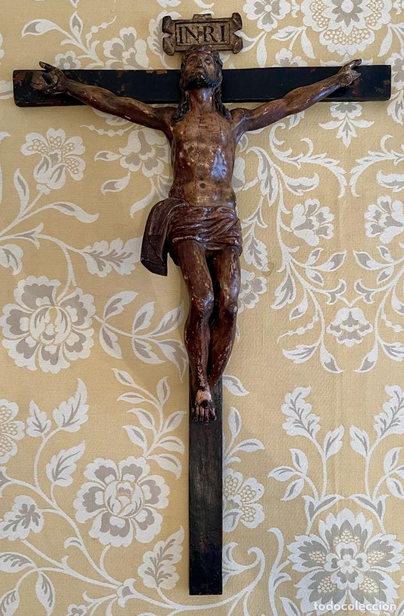 Arte: Cristo madera S.XVII - Foto 2