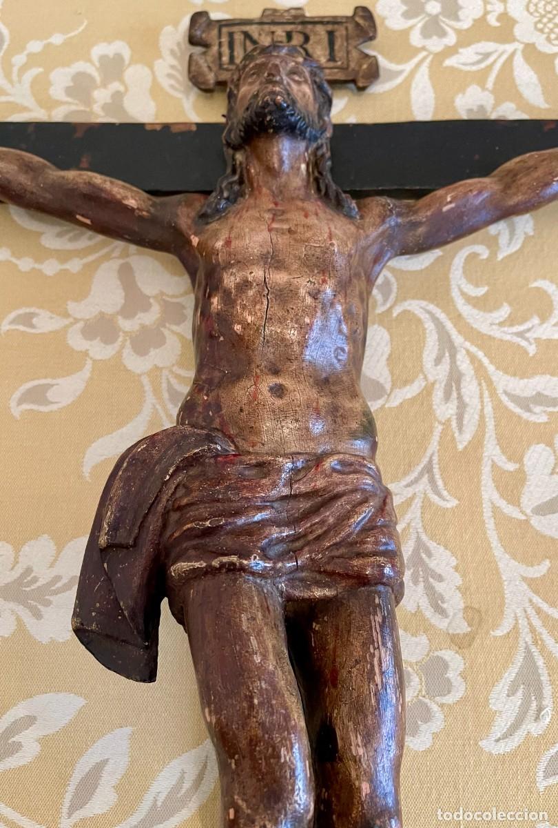Arte: Cristo madera S.XVII - Foto 3