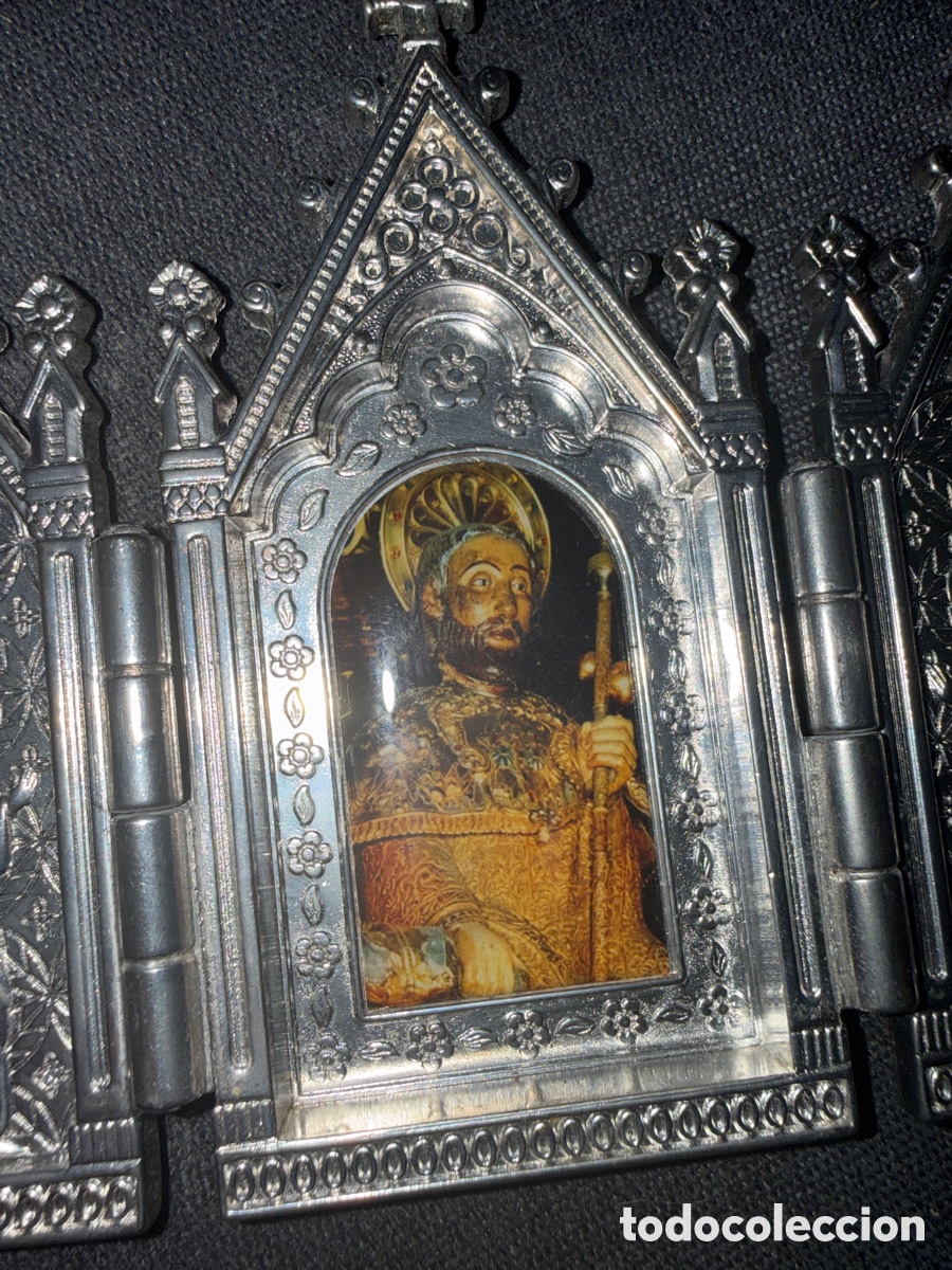 Arte: Tr&iacute;ptico religioso Antigua capilla - Foto 4
