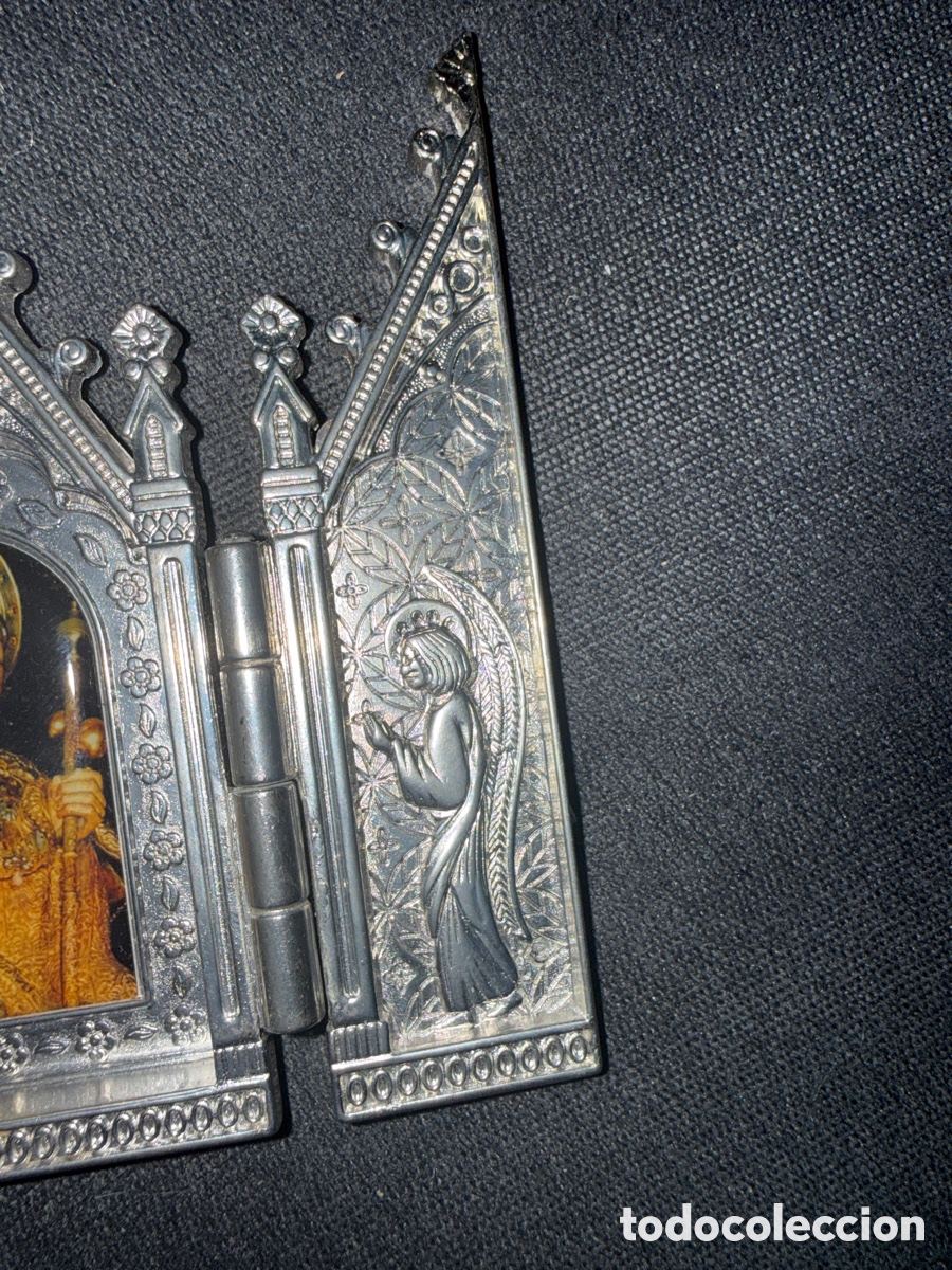 Arte: Tr&iacute;ptico religioso Antigua capilla - Foto 5
