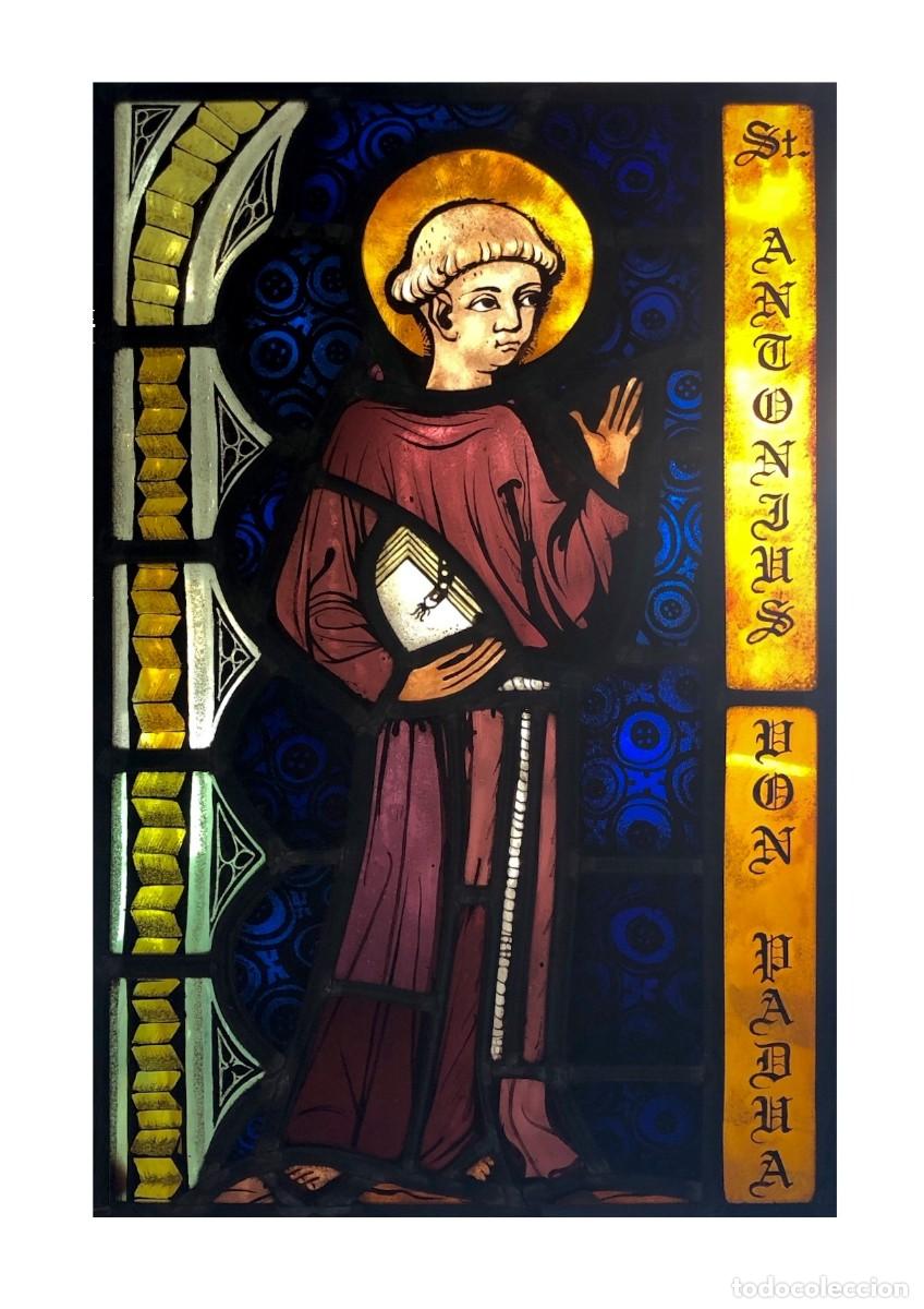 Arte: VIDRIERA CON SANTO FRANCISCANO - Foto 1