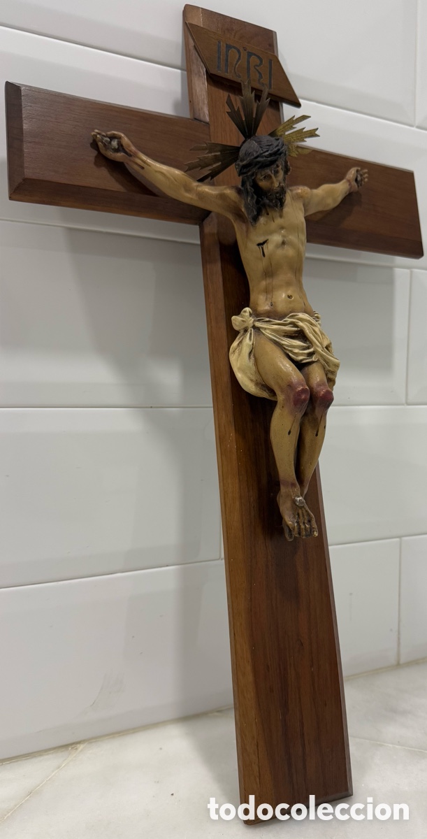 Arte: ANTIGUO CRISTO CRUCIFICADO DE OLOT - Foto 3