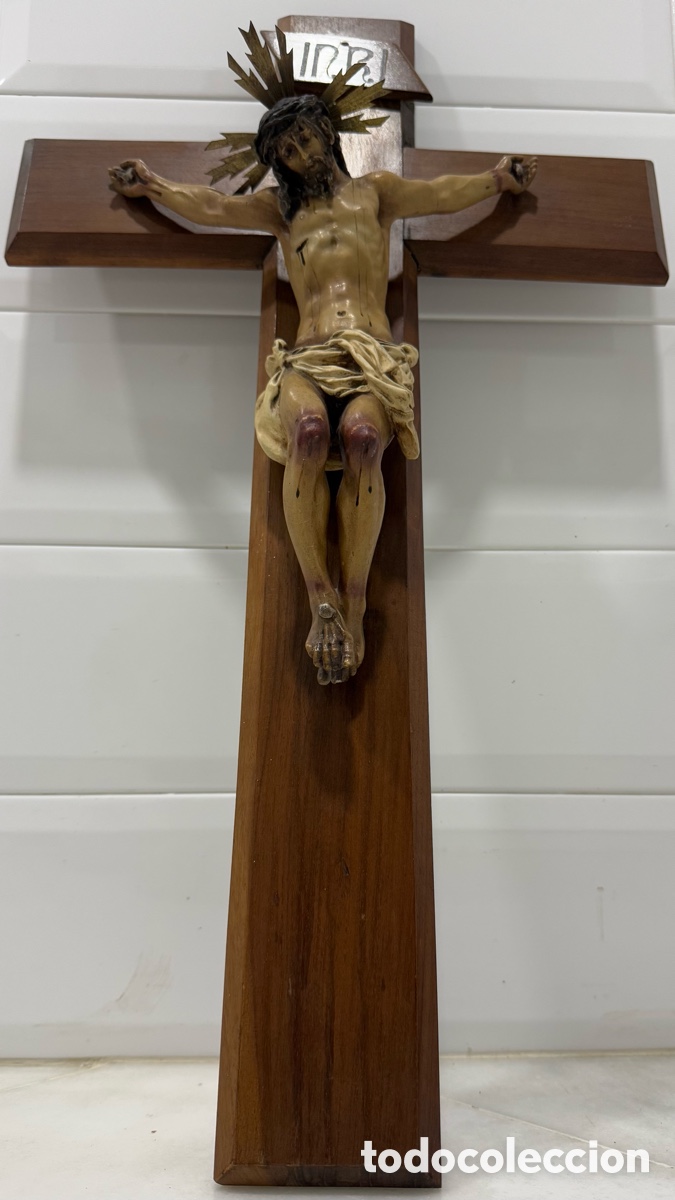 Arte: ANTIGUO CRISTO CRUCIFICADO DE OLOT - Foto 4