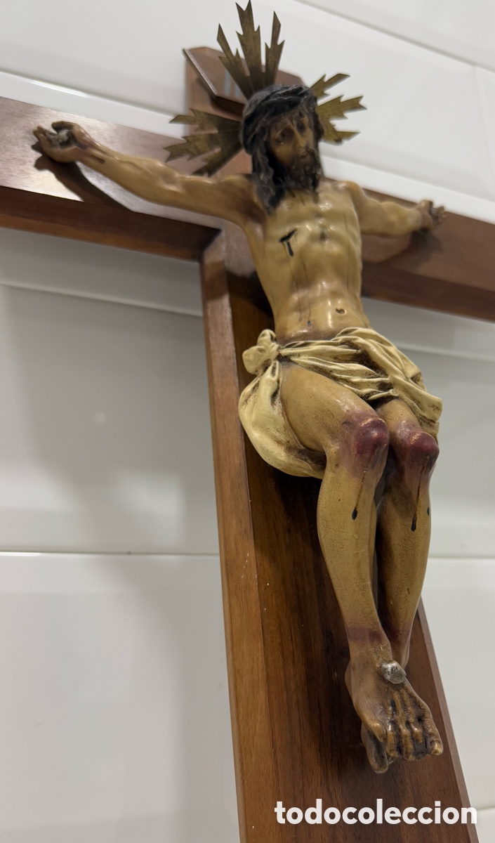 Arte: ANTIGUO CRISTO CRUCIFICADO DE OLOT - Foto 6