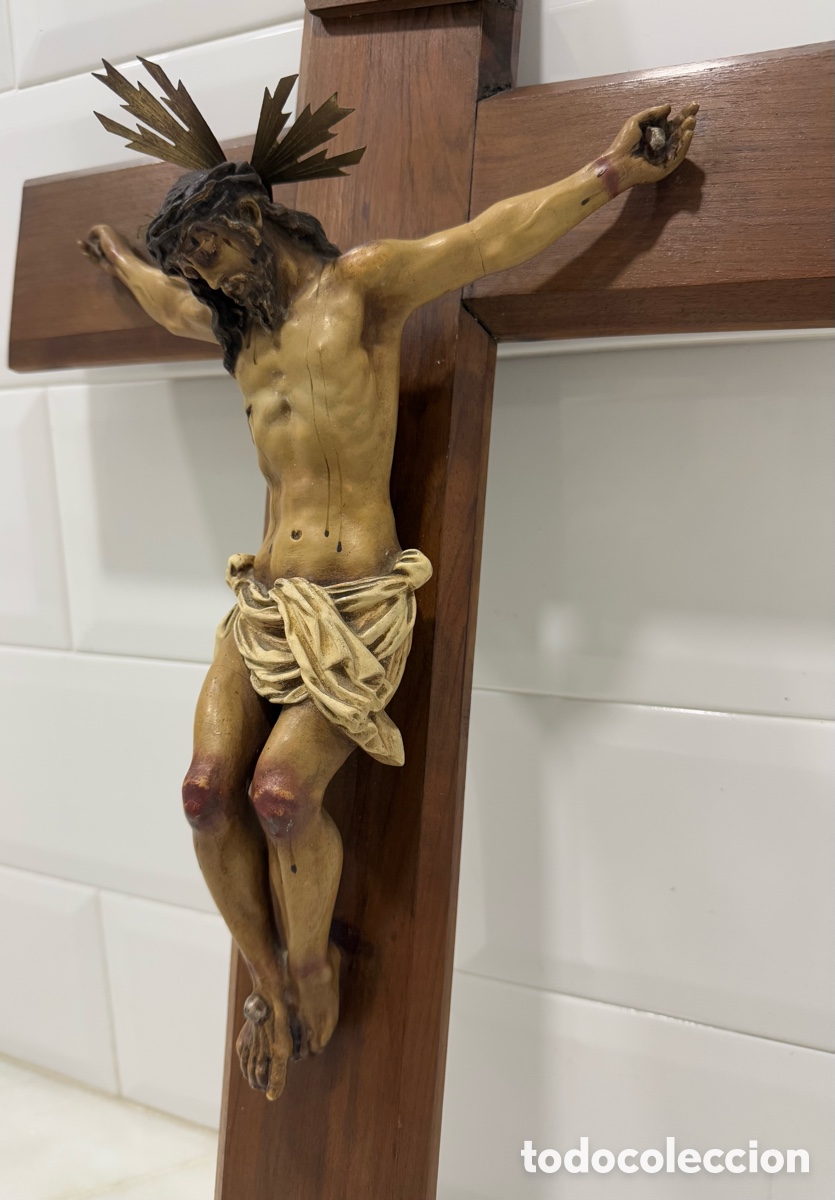 Arte: ANTIGUO CRISTO CRUCIFICADO DE OLOT - Foto 8