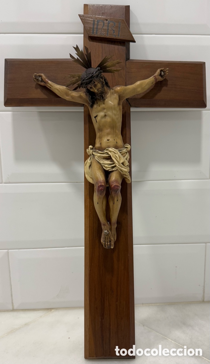 Arte: ANTIGUO CRISTO CRUCIFICADO DE OLOT - Foto 1