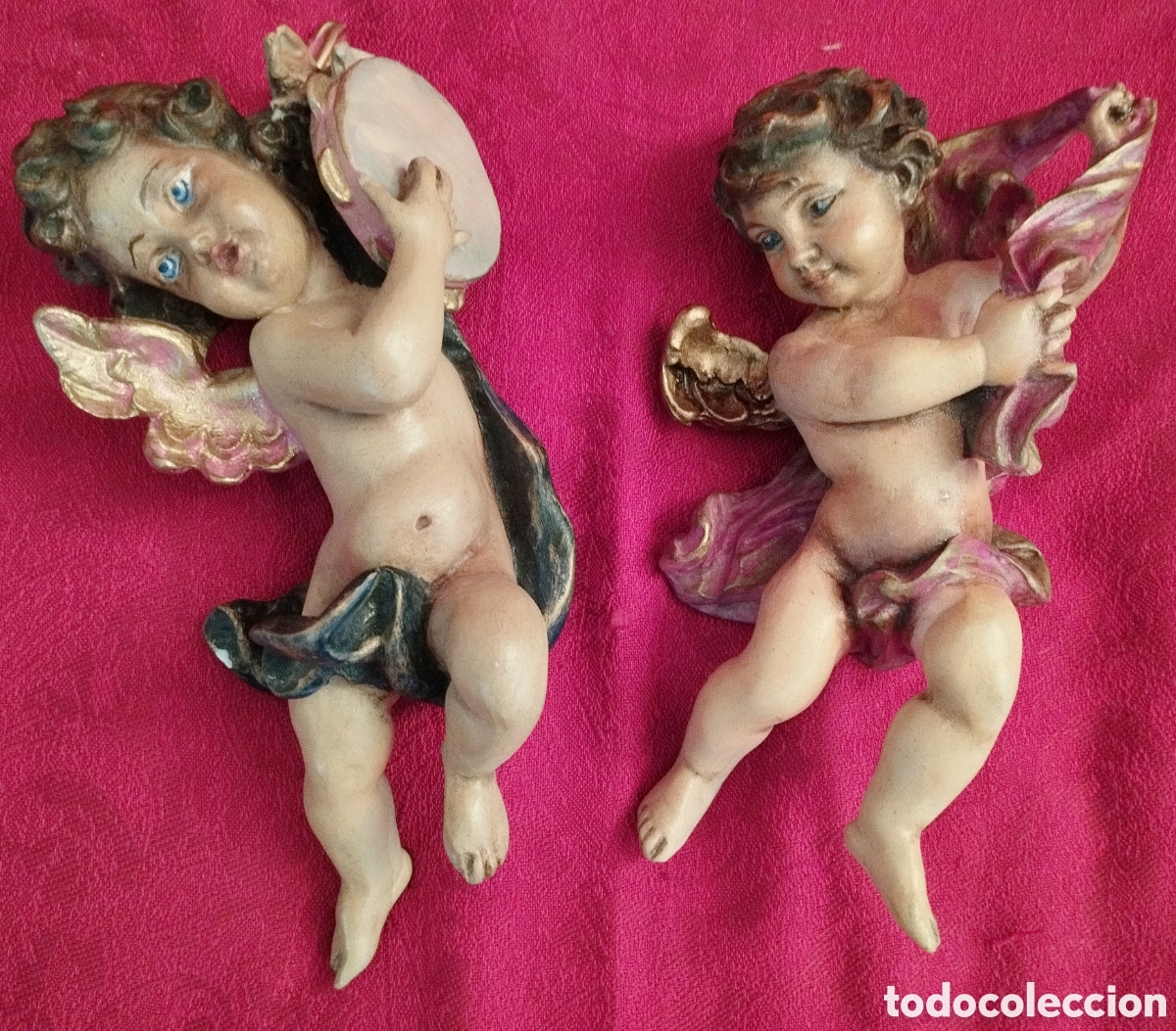 Arte: Dos Antiguos Querubines. - Foto 2