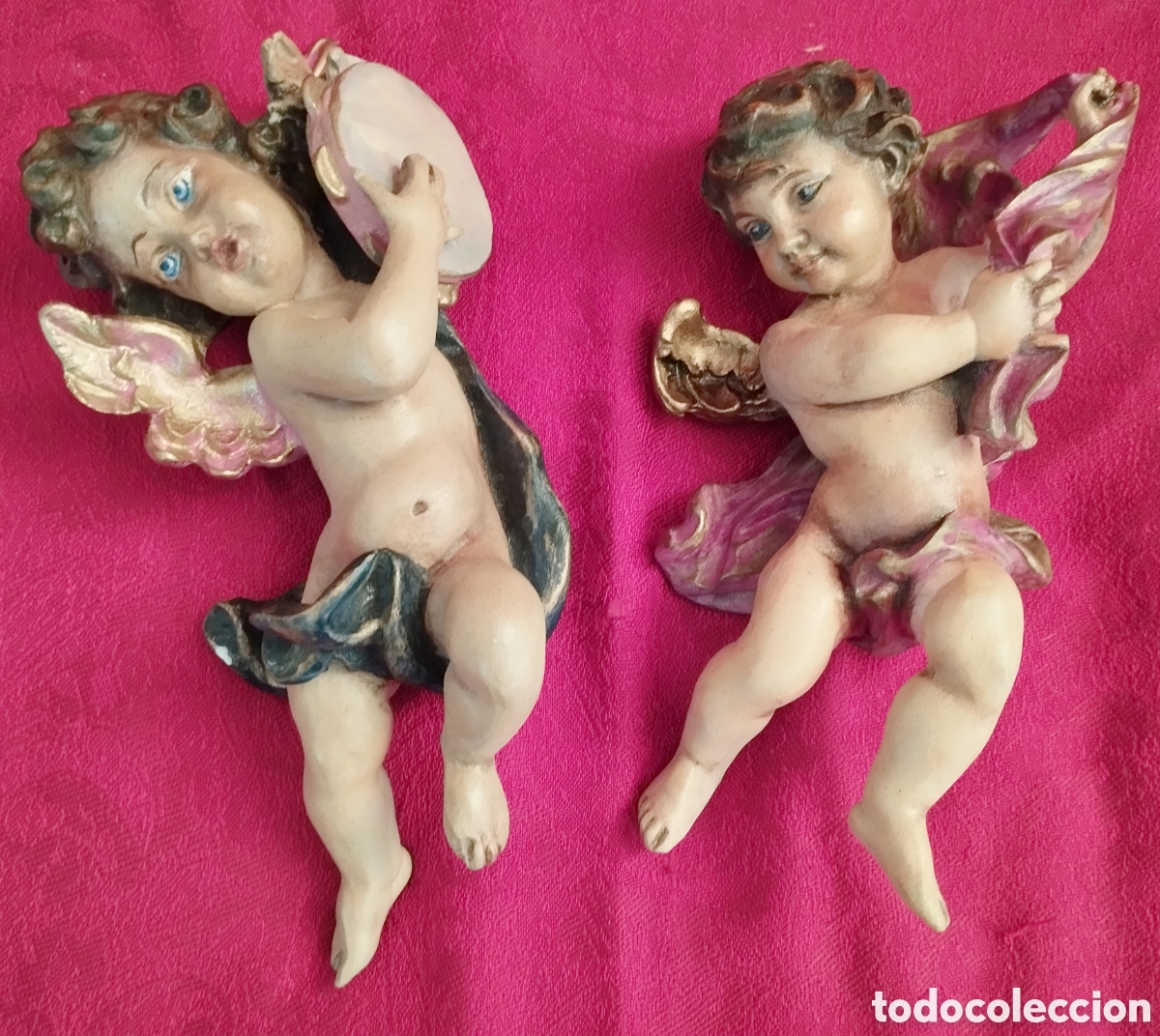 Arte: Dos Antiguos Querubines. - Foto 1