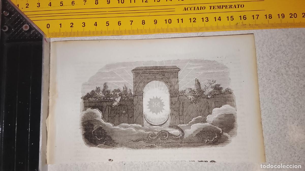 Arte: ANTIGUO GRABADO RELIGIOSO 1854 , - Foto 1