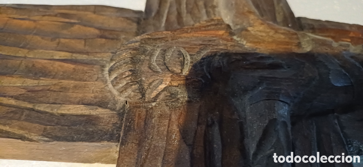 Arte: Gran cruz tallada madera - Foto 1