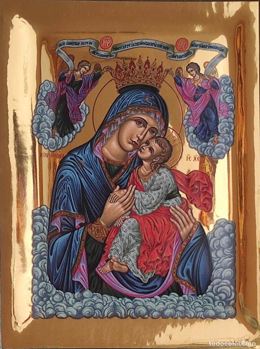 Arte: Icono Virgen de la ternura con extra brillo - Foto 1
