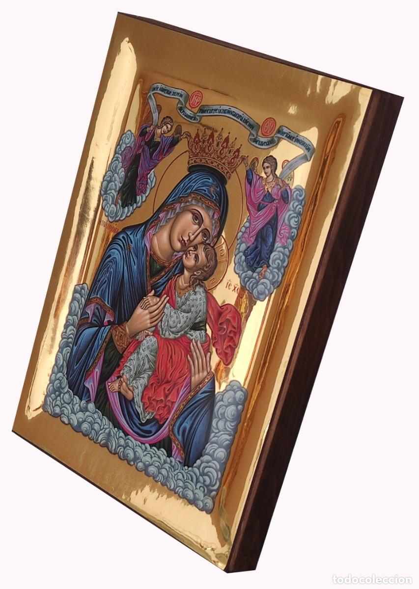 Arte: Icono Virgen de la ternura con extra brillo - Foto 2