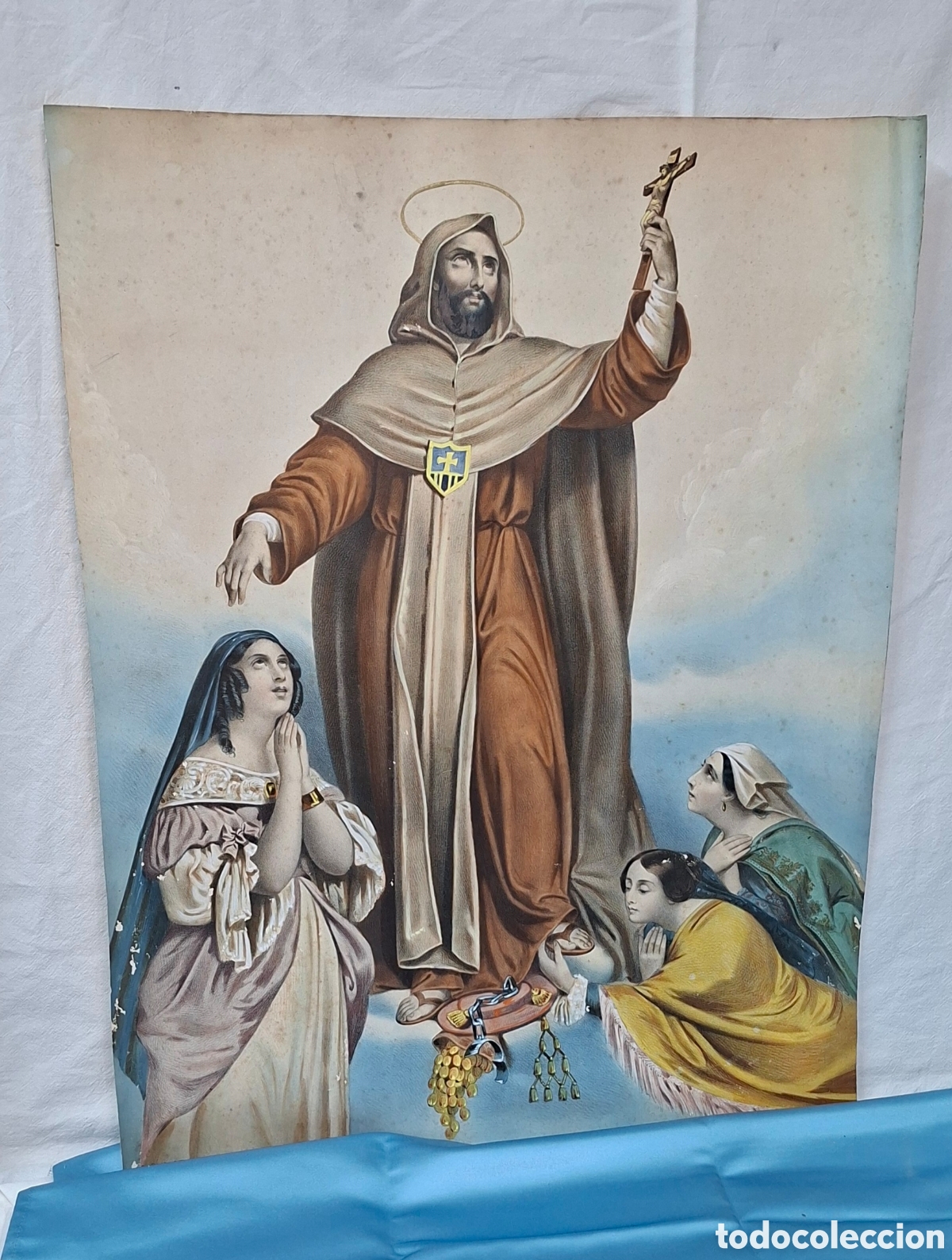 Arte: Litograf&iacute;a coloreada de San Francisco de As&iacute;s - Foto 10