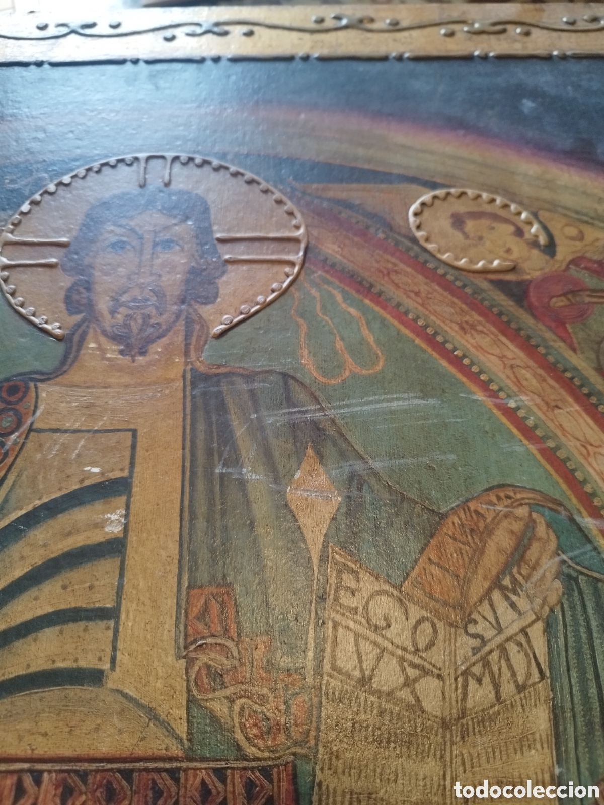 Arte: Cuadro pantocrator antiguo 93x65cm - Foto 2