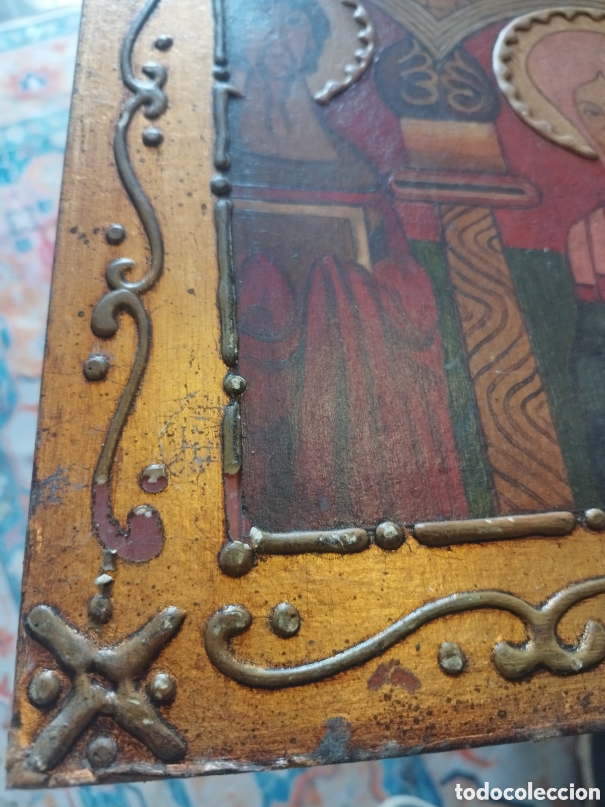 Arte: Cuadro pantocrator antiguo 93x65cm - Foto 4