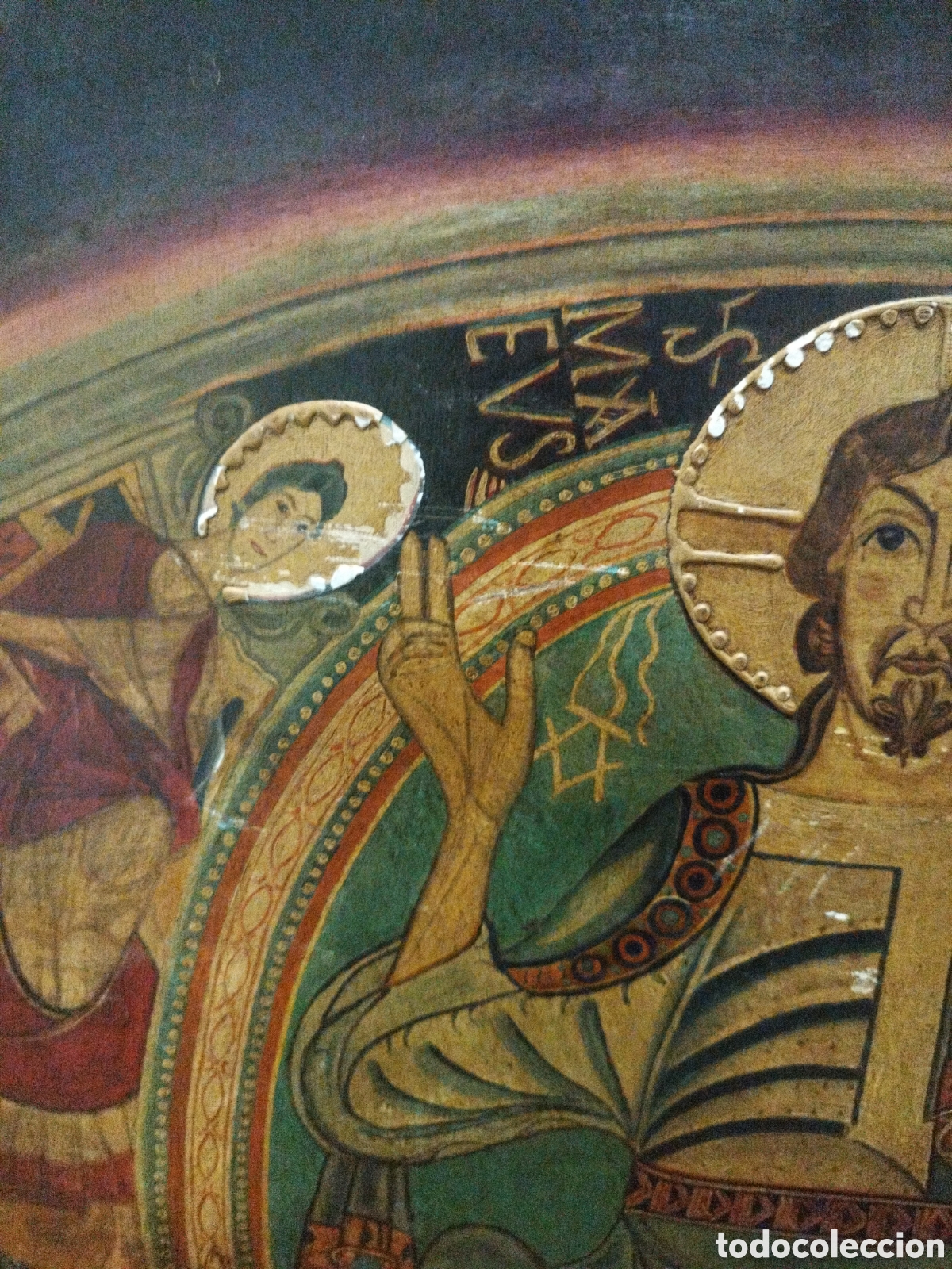 Arte: Cuadro pantocrator antiguo 93x65cm - Foto 6