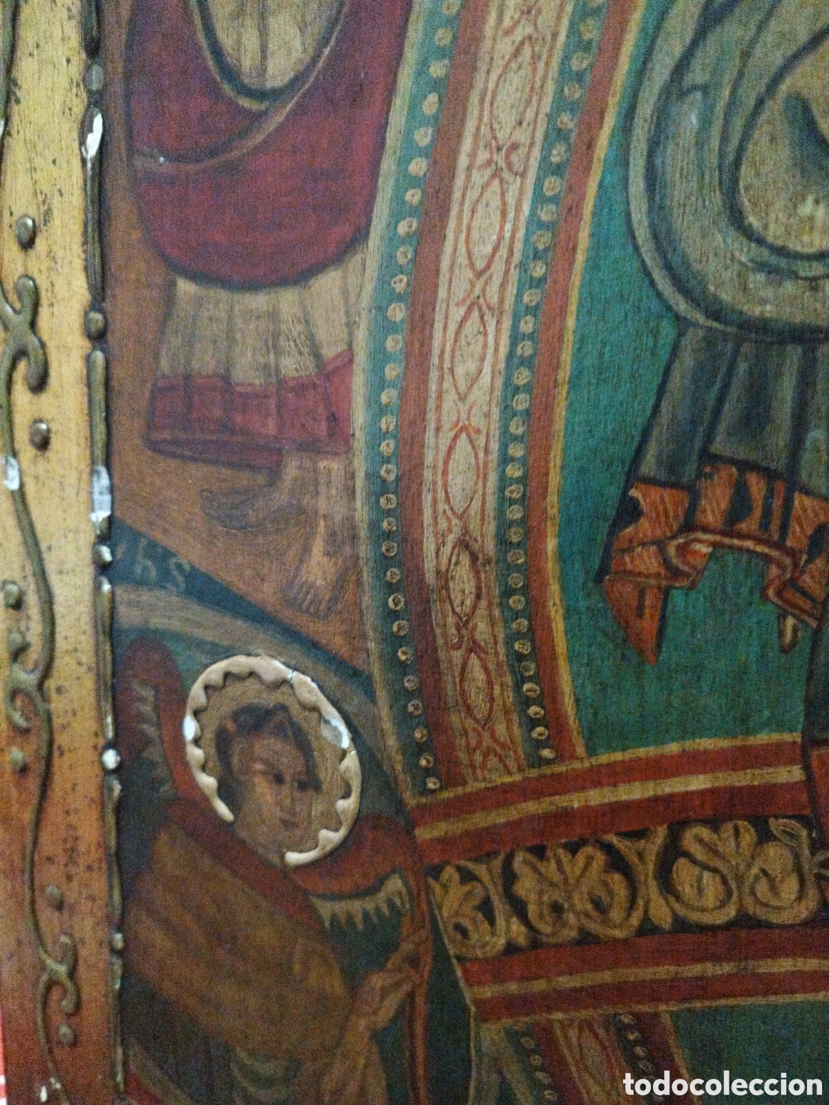 Arte: Cuadro pantocrator antiguo 93x65cm - Foto 7