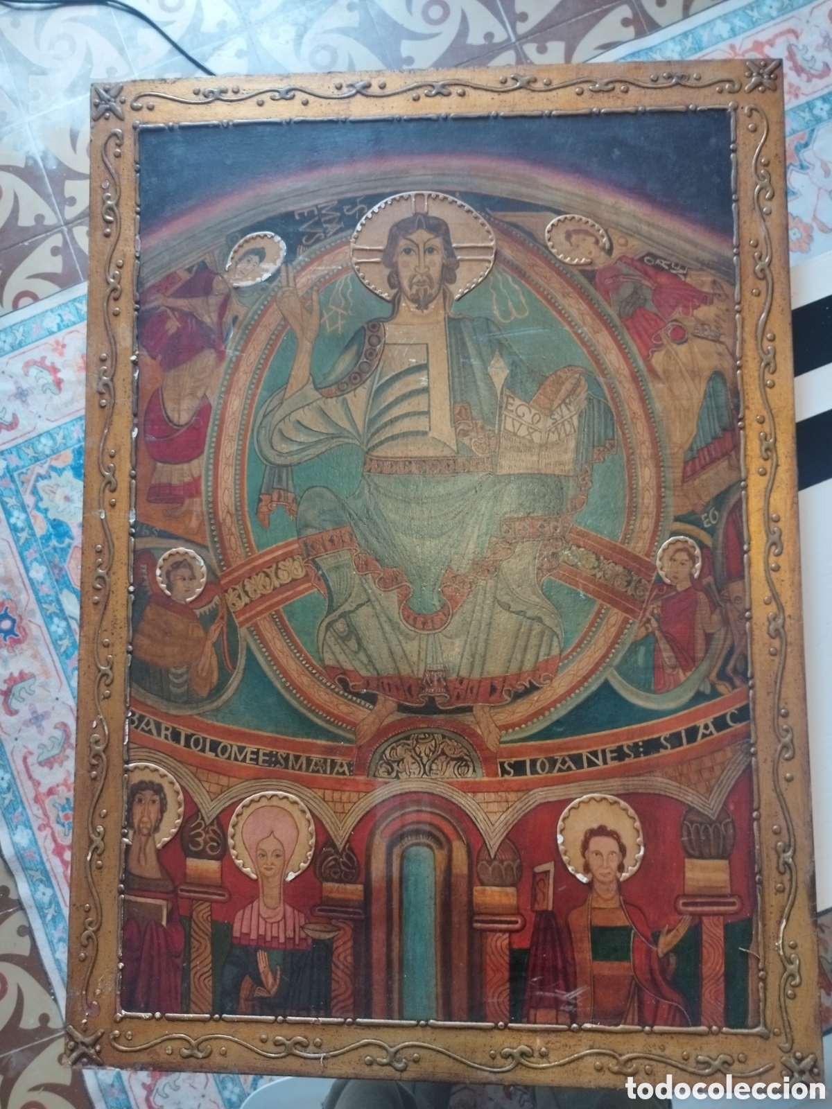 Arte: Cuadro pantocrator antiguo 93x65cm - Foto 1