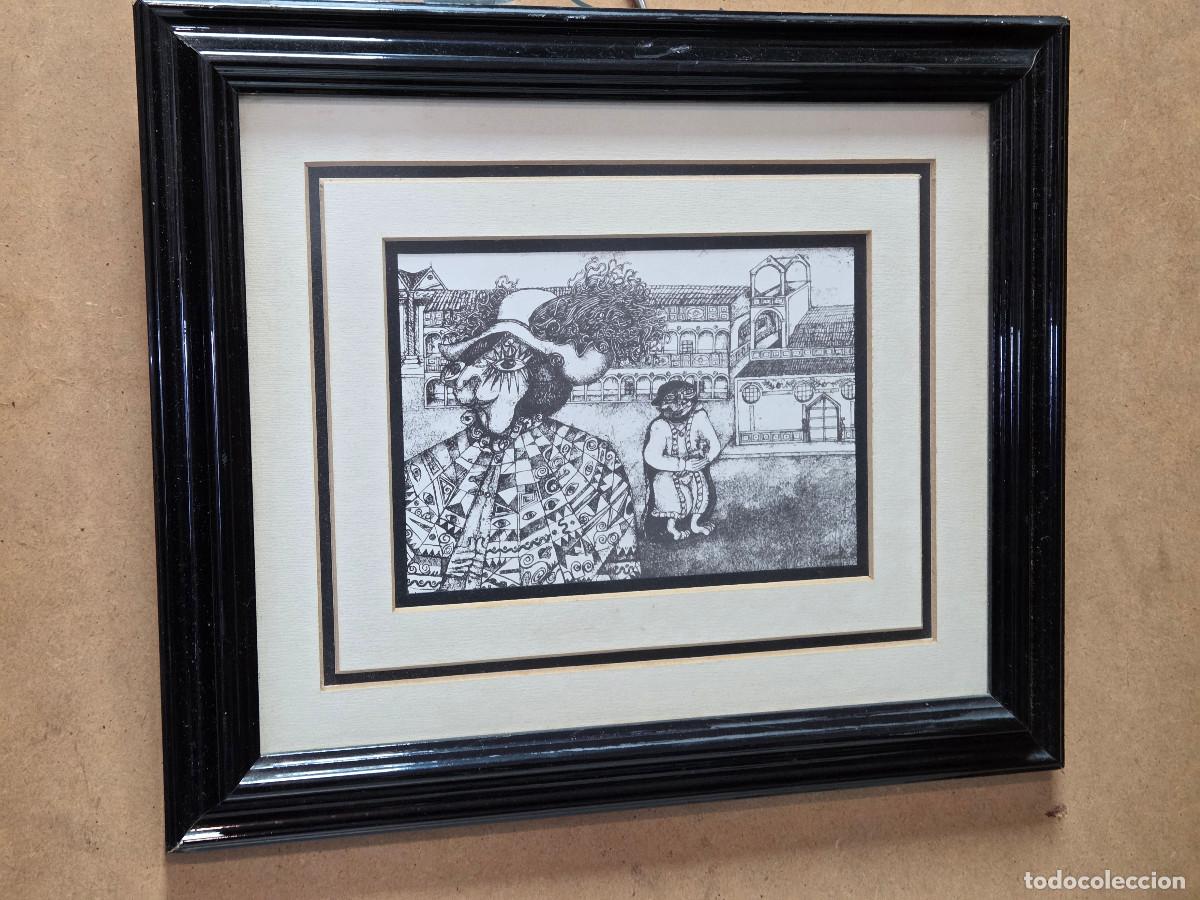 Arte: cuadro con grabado modernista - Foto 1