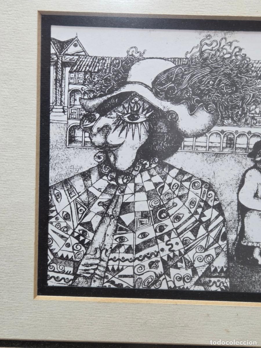 Arte: cuadro con grabado modernista - Foto 2