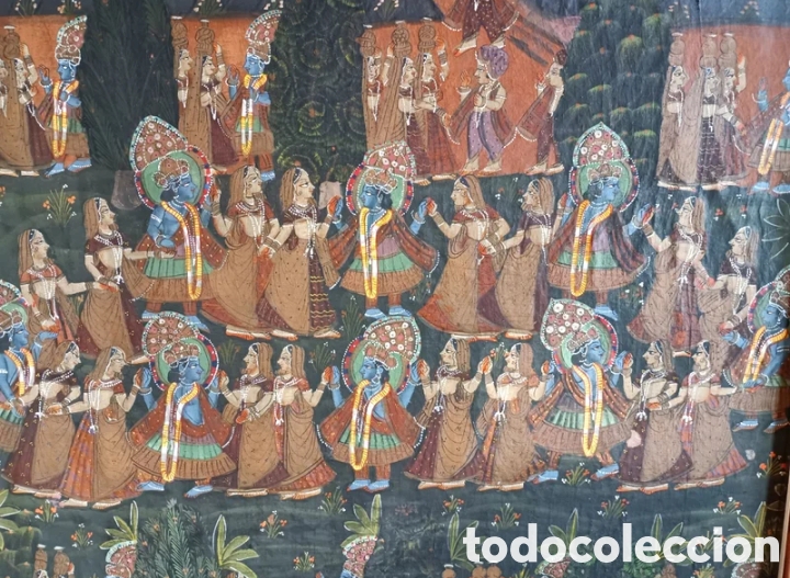 Arte: Cuadro danza hind&uacute; Danza de Krishna - Foto 2