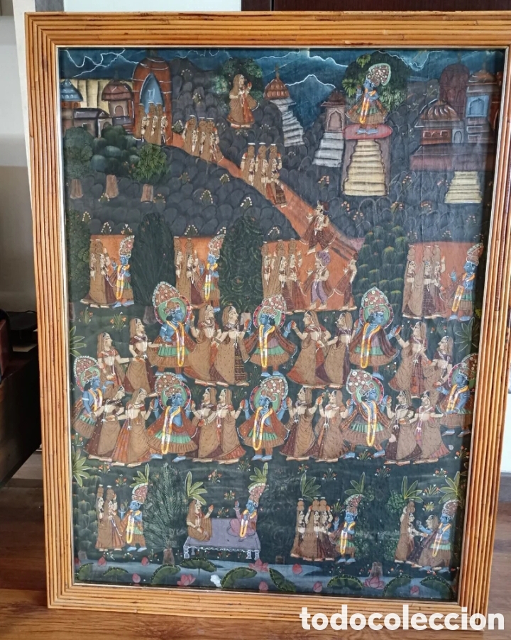 Arte: Cuadro danza hind&uacute; Danza de Krishna - Foto 7