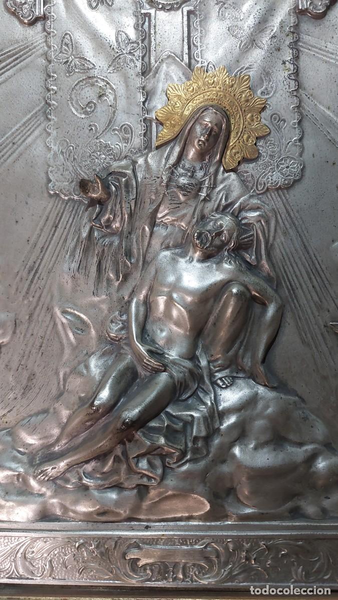 Arte: Piedad Jesus y Maria en chapa - Foto 1