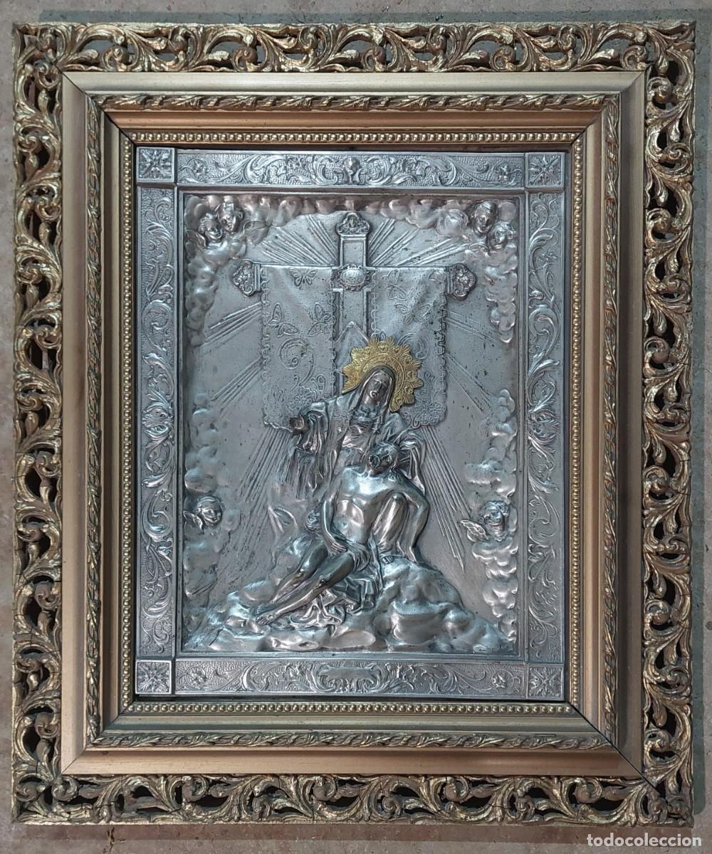 Arte: Piedad Jesus y Maria en chapa - Foto 2