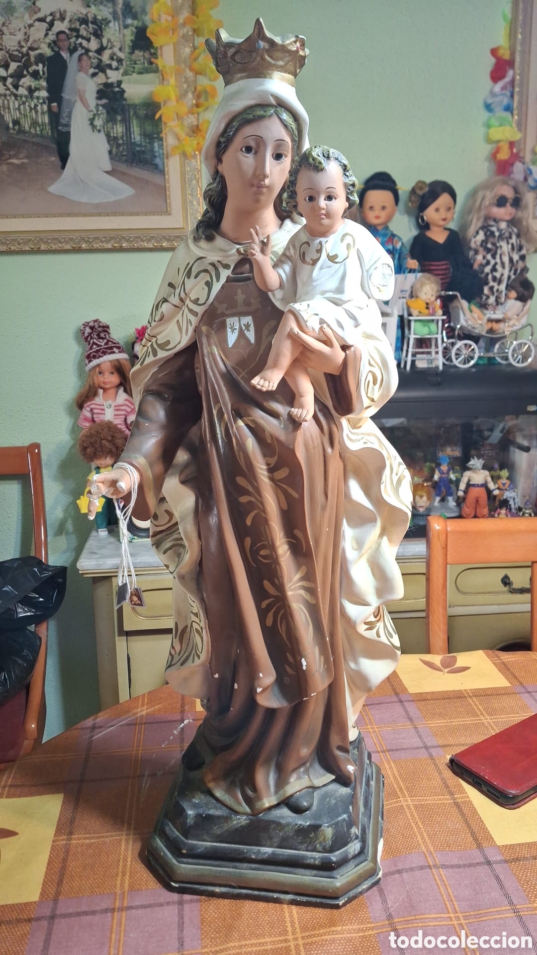 Arte: Figura de la Virgen del Carmen - Foto 1
