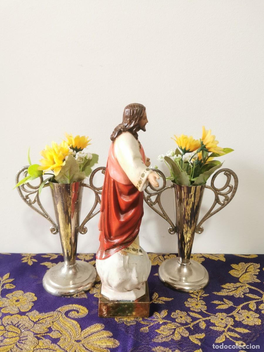 Arte: Sagrado Coraz&oacute;n de Jes&uacute;s Olot 23cm - Foto 2