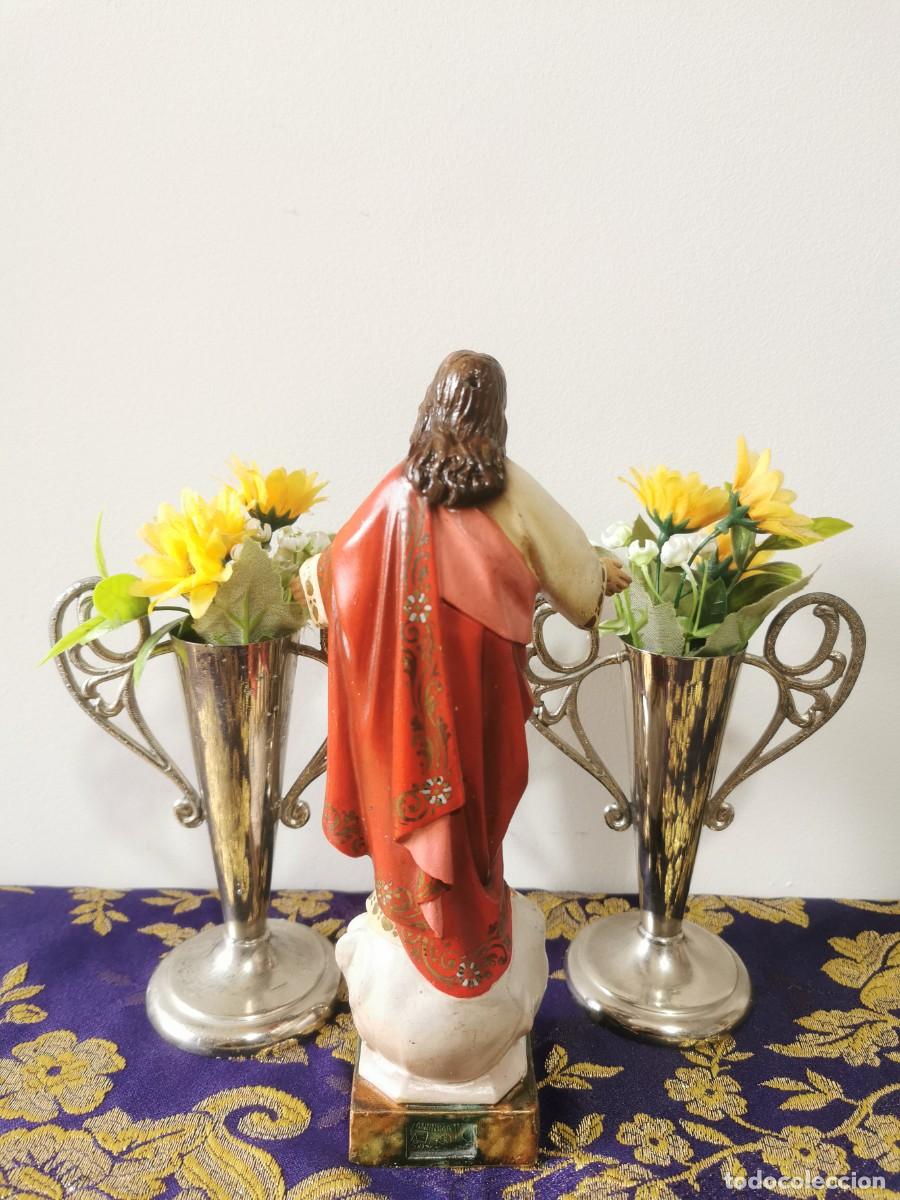 Arte: Sagrado Coraz&oacute;n de Jes&uacute;s Olot 23cm - Foto 3