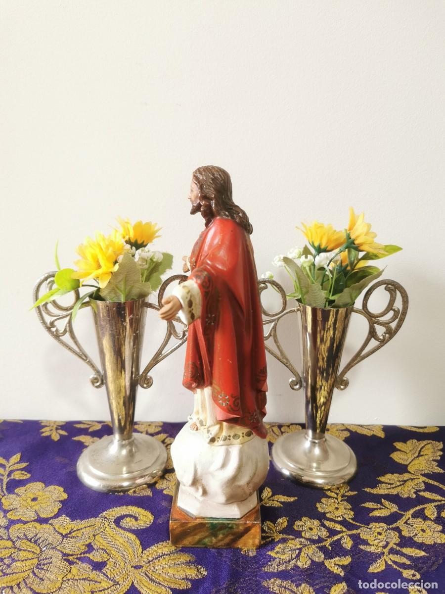Arte: Sagrado Coraz&oacute;n de Jes&uacute;s Olot 23cm - Foto 5