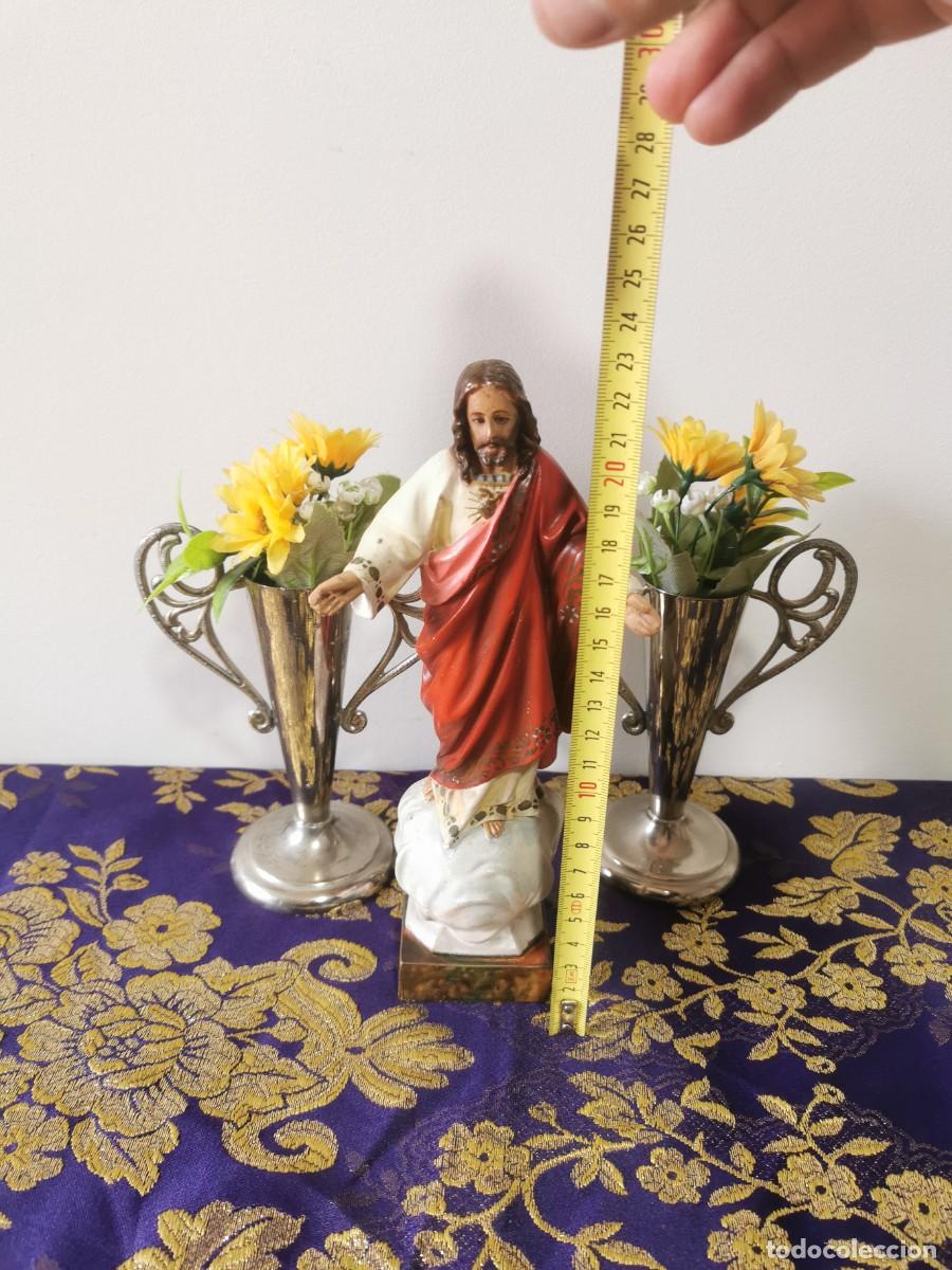 Arte: Sagrado Coraz&oacute;n de Jes&uacute;s Olot 23cm - Foto 6