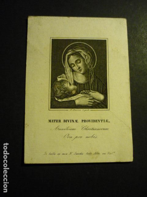Arte: MADRE DE LA DIVINA PROVIDENCIA ANTIGUA ESTAMPA GRABADO SIGLO XIX