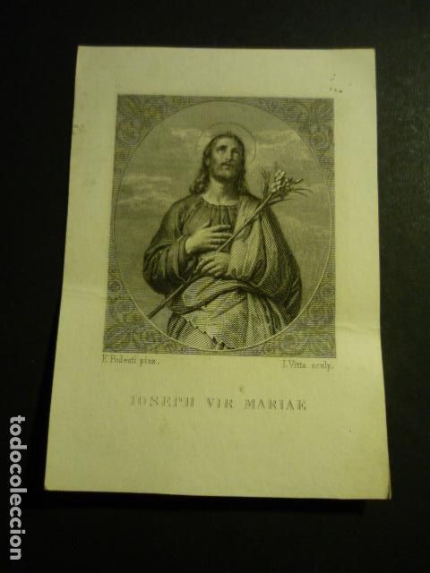 Art: SAN JOS&Eacute; ANTIGUA ESTAMPA GRABADO SIGLO XIX