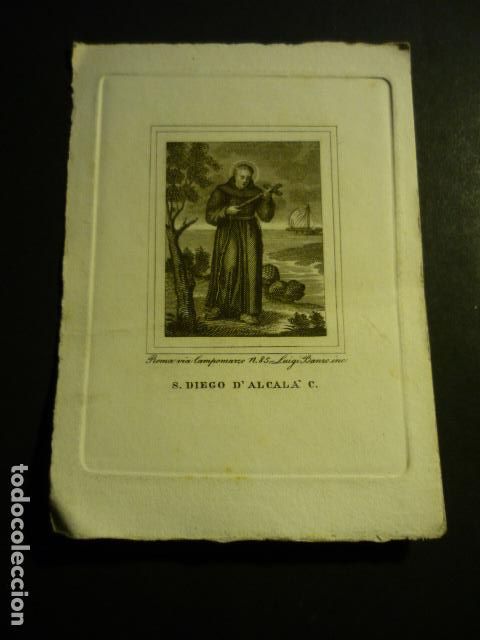 Art: SAN DIEGO DE ALCAL&Aacute; ANTIGUA ESTAMPA GRABADO SIGLO XIX