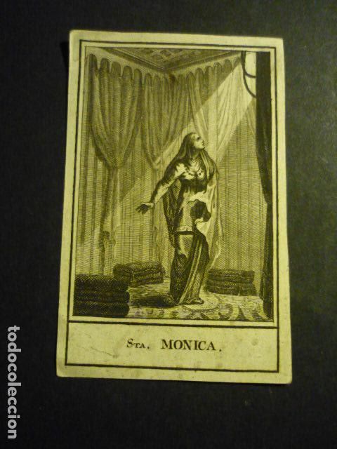 Art: SANTA MONICA ANTIGUA ESTAMPA GRABADO SIGLO XIX