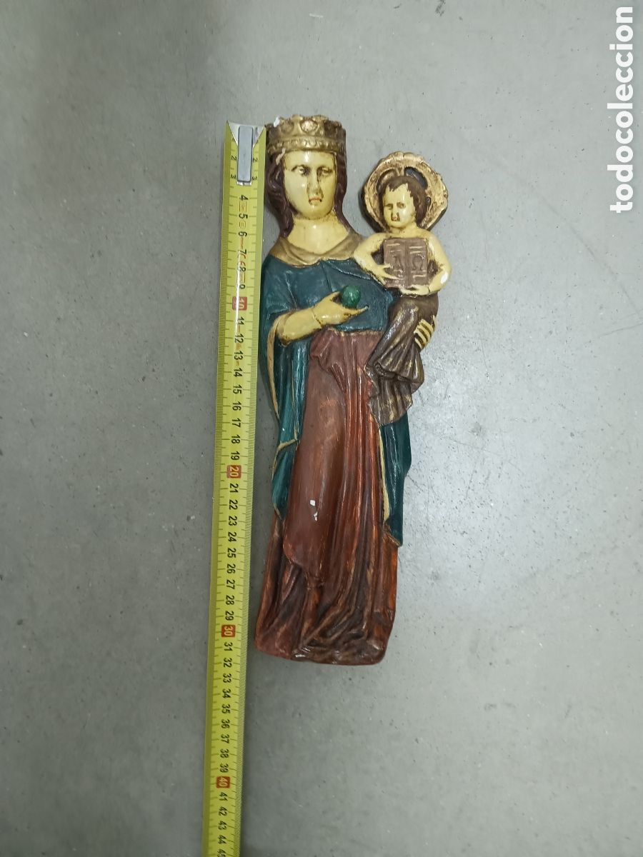 Arte: FIGURA EN ESTUCO POLICROMADO - Foto 9