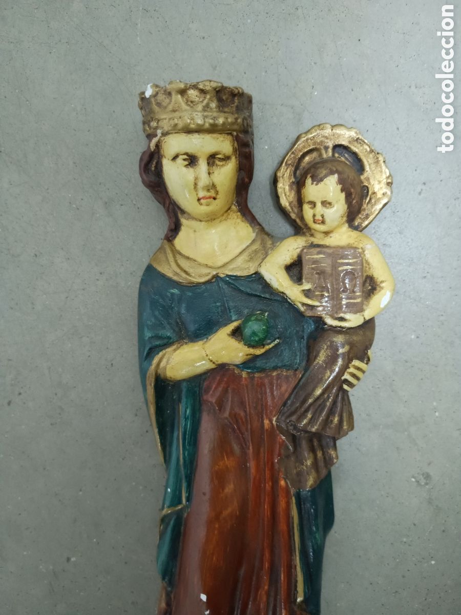 Arte: FIGURA EN ESTUCO POLICROMADO - Foto 2