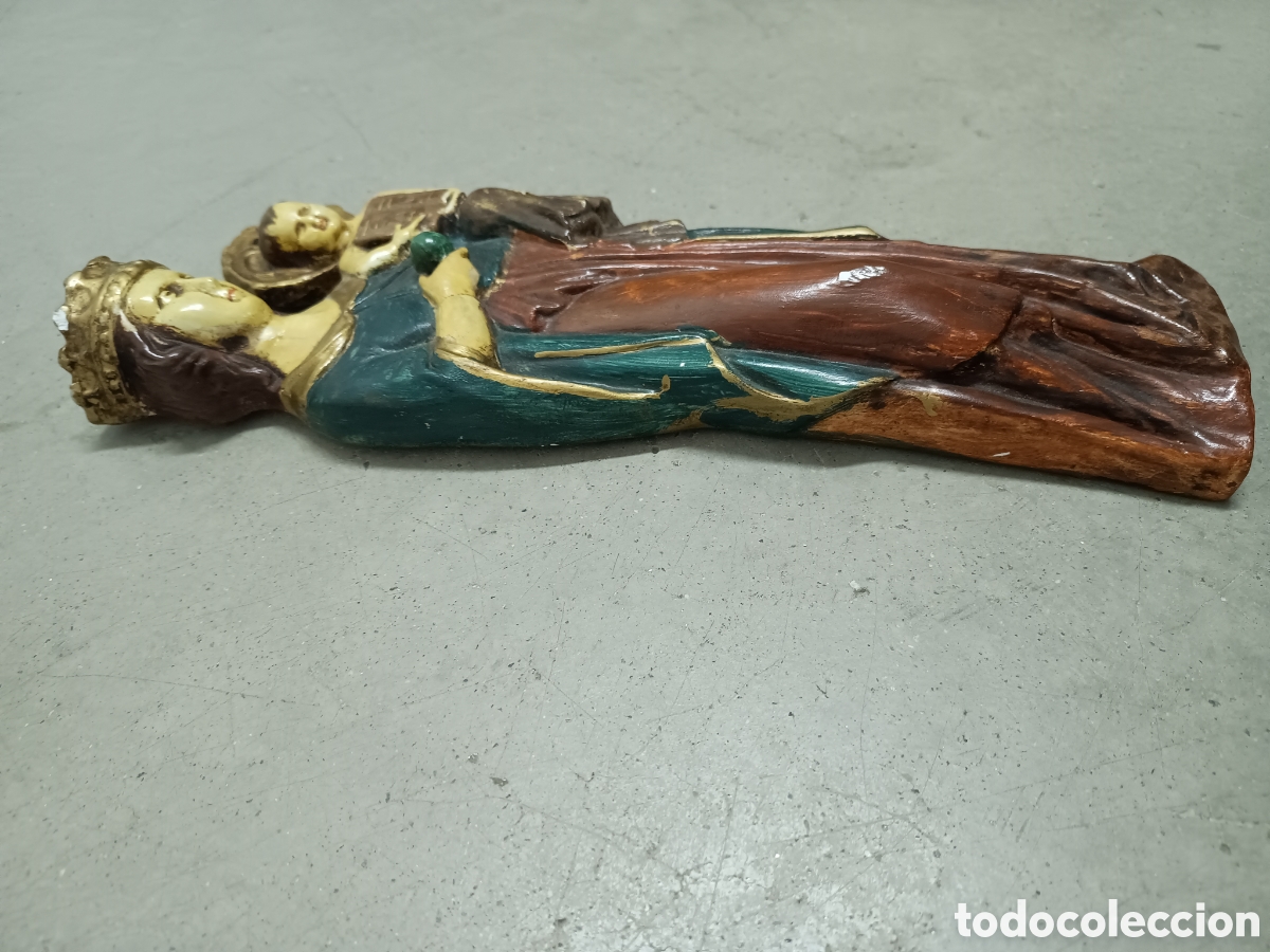 Arte: FIGURA EN ESTUCO POLICROMADO - Foto 6