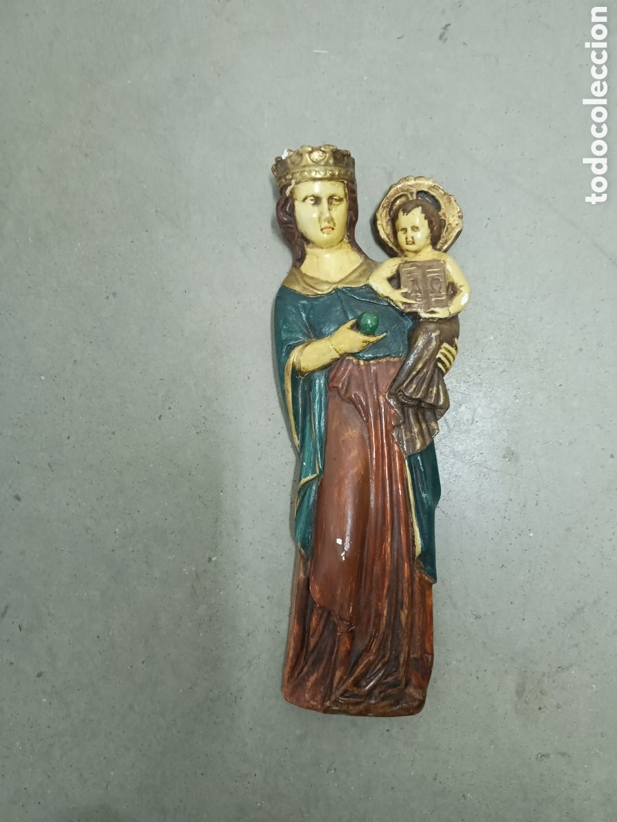 Arte: FIGURA EN ESTUCO POLICROMADO - Foto 1