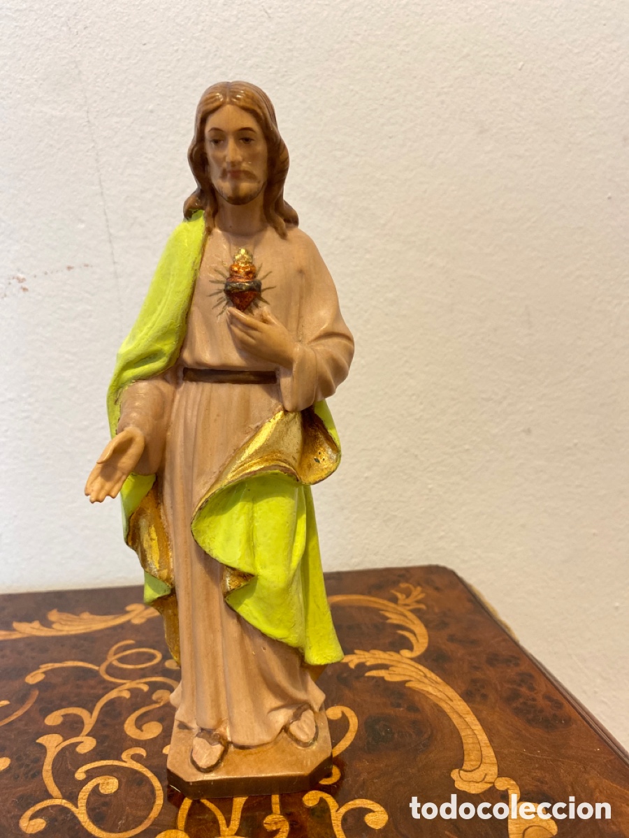 Arte: Sagrado coraz&oacute;n en madera - Foto 3