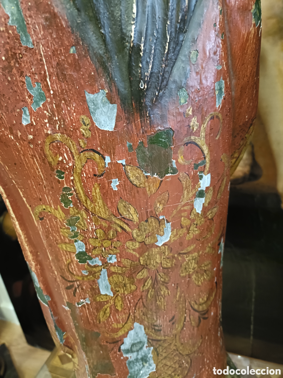 Arte: Virgen con ni&ntilde;o talla de madera - Foto 4