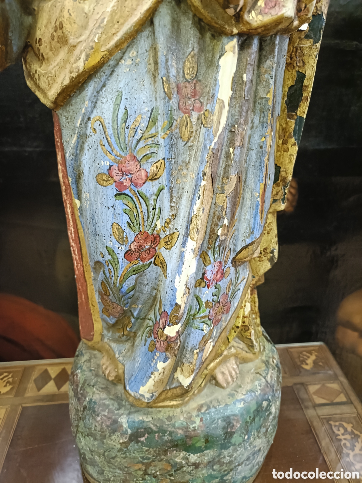 Arte: Virgen con ni&ntilde;o talla de madera - Foto 5